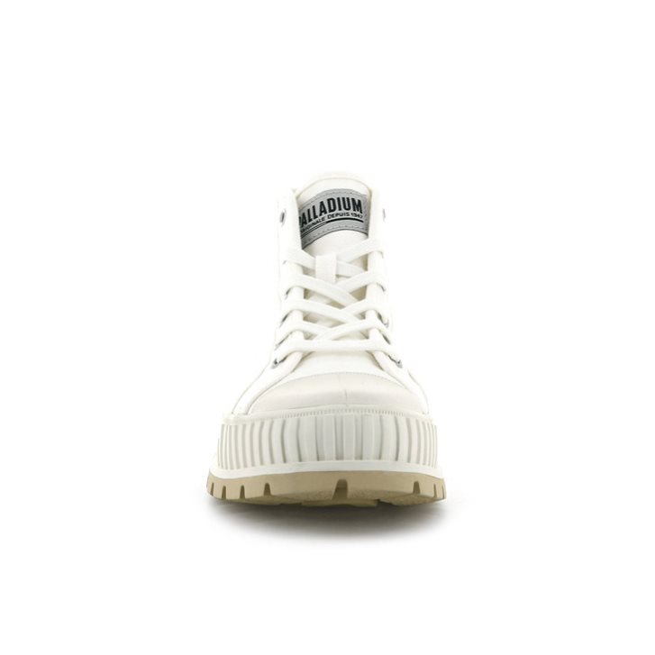 Baskets Palladium Pallashock Mid OG High Tops Femme Blanche | FR VSA256P